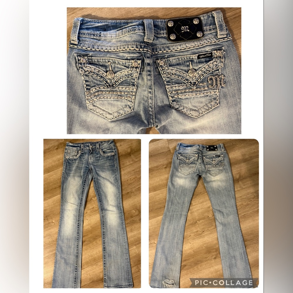 Miss Me Embellished Bling Women’s Boot Cut  Jeans Size 26